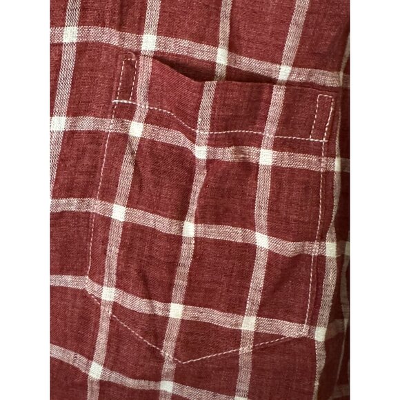 Frank & Eileen Shirt Womens XS Plaid Flannel Long Sleeve Red White Button Up - Picture 6 of 16
